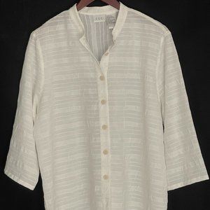Vintage C.L.C Linen blend sheer blouse